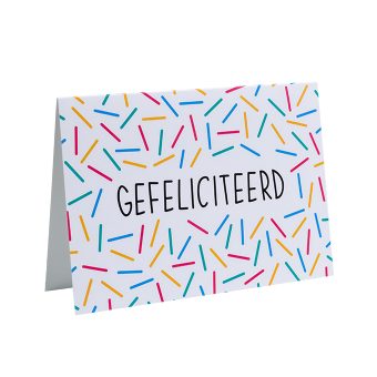 Ansichtkaart gefeliciteerd