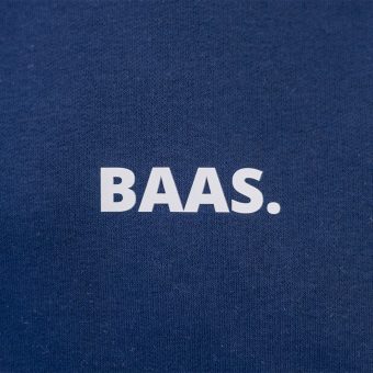Baas hoodie blauw opdruk